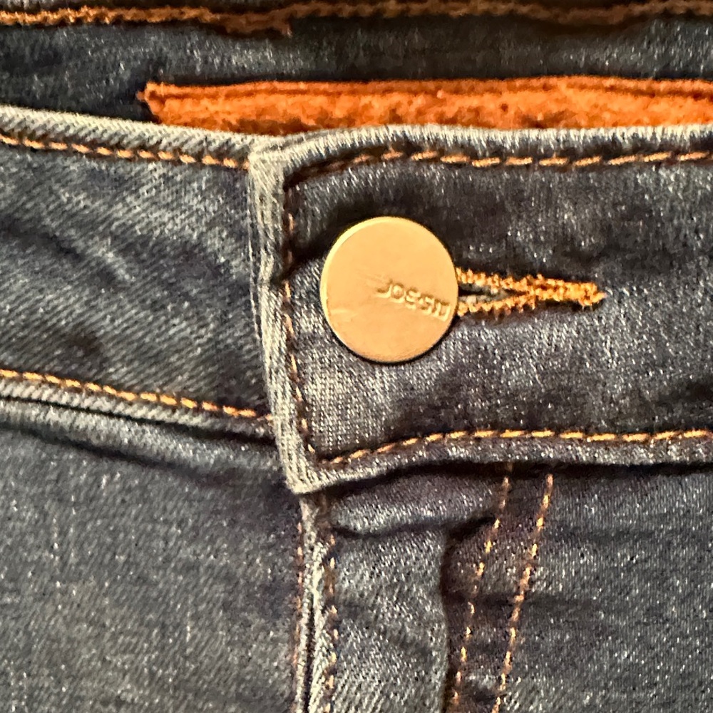 Joe's Jeans Deep Blue Distressed Skinny Jeans Waist flat 15”, Length 30” - Picture 3 of 5